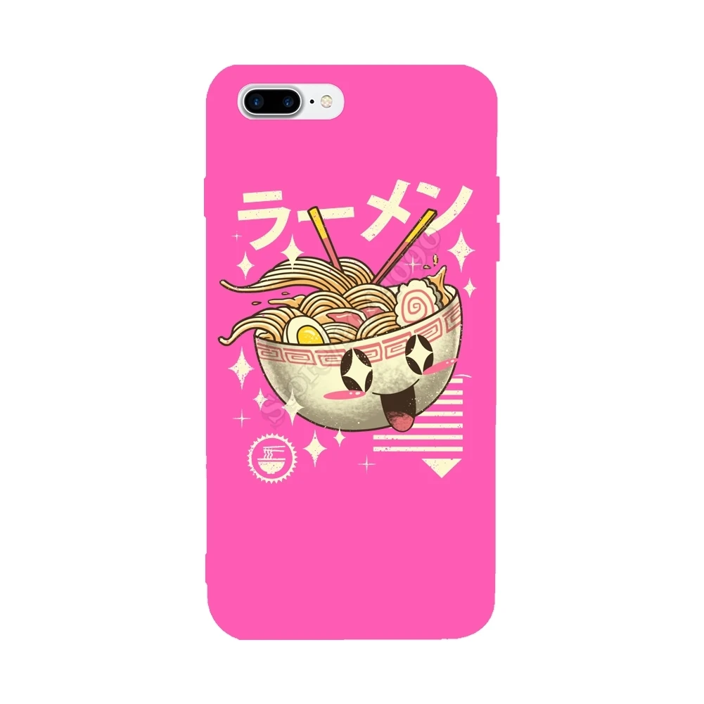 Прохладный Ретро Kawaii Ramen для Iphone 6 S 7 8 Plus Чехлы ТПУ Жесткий чехол телефона X |