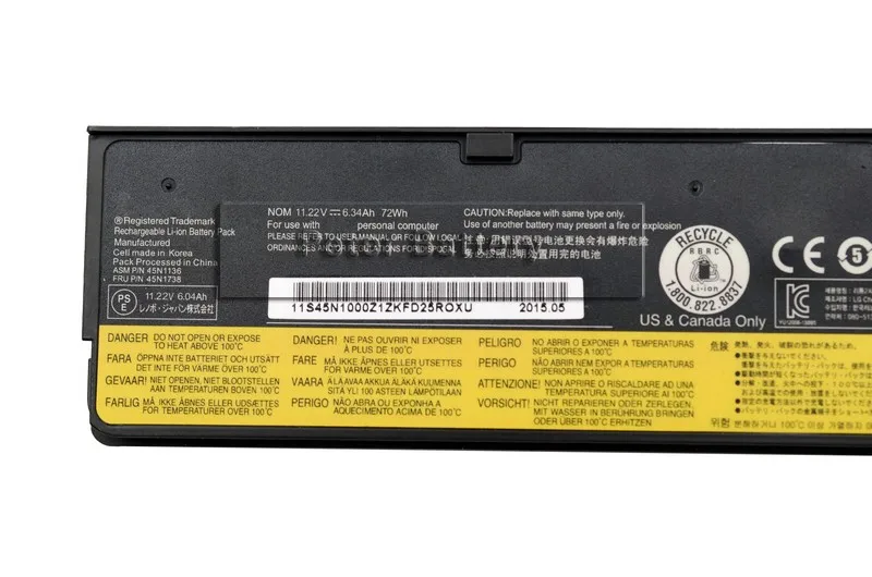 Аккумулятор JIGU для ноутбука Lenovo T440S T450s X240 X250 121500143 в 72 Вт/ч 11 22 45N1108 45N1109 45N1110 45N1111