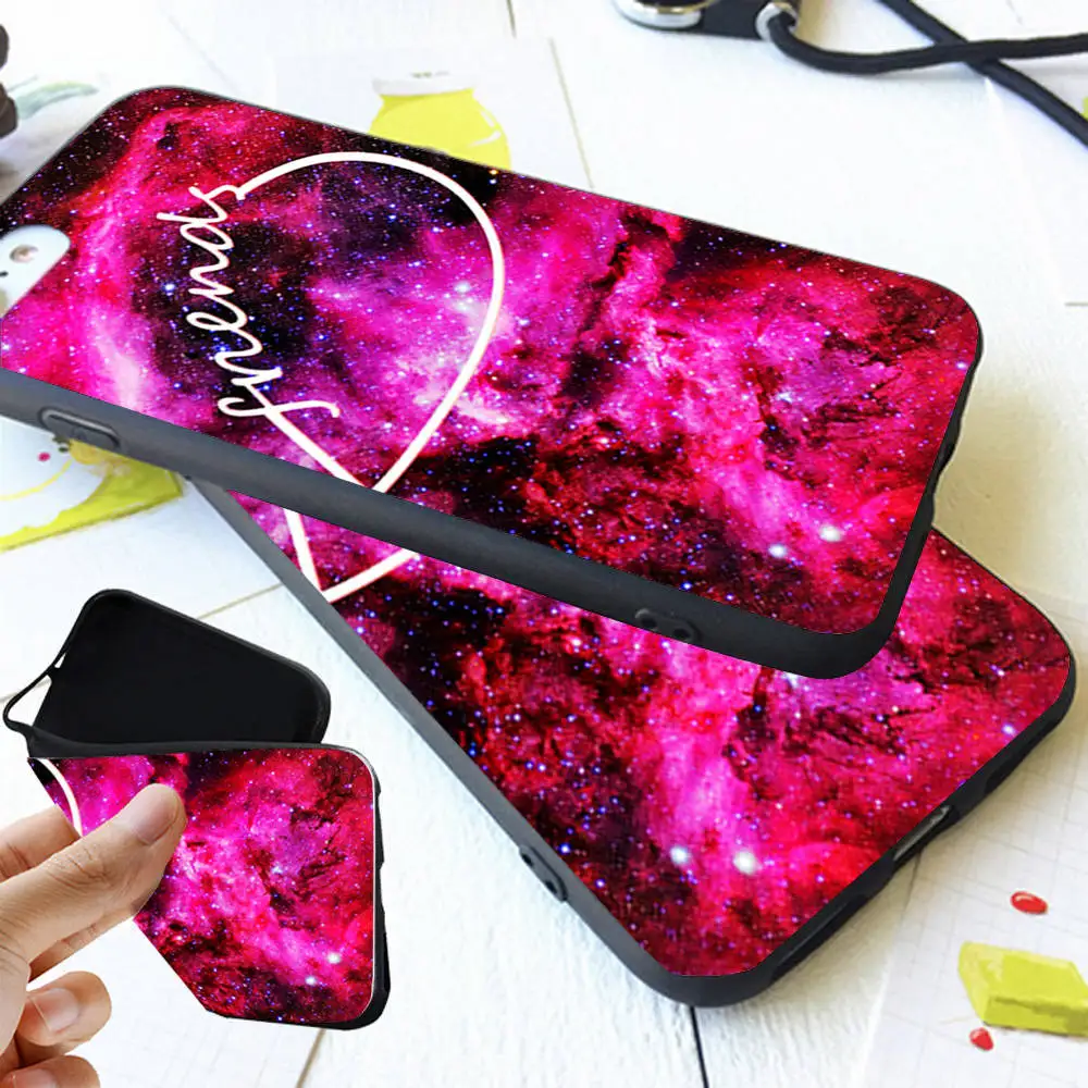 Чехол BFF Space Infinity Couple для iPhone X 8 5 5S XR XS Max 6 6S 7 Plus чехол лучшего друга мягкий