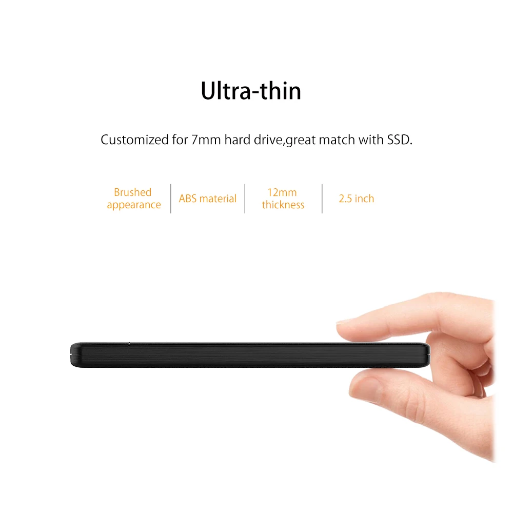 ORICO 2 5 дюйма USB3.0 жесткий диск Micro B внешний чехол для 7 мм высокой Скорость жесткого