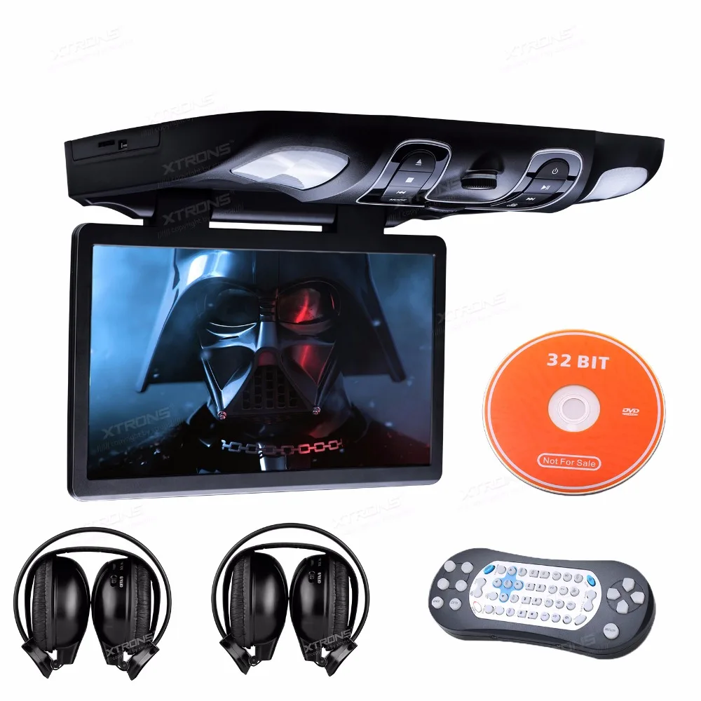 XTRONS 15 6 &quotмонитор HD цифровой 16:9 широкоэкранный автомобильный dvd плеер на крыше IR