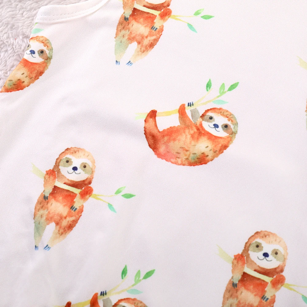 Комбинезоны для новорожденных мальчиков с принтом из мультфильма Ленивец 2018