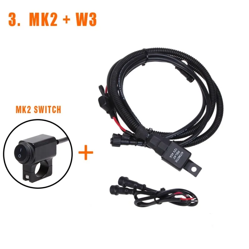 Handlebar Switch Bosmaa 40A, указывающий контроль релейного переключателя, линейная группа для работы автомобиля, прожектор, фара мотоцикла, водонепроницаемая нажимная кнопка - Цвет: Handlebar Switch