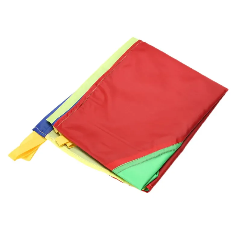 

Kids Sports Outdoor Rainbow Umbrella Parachute Toy Parents Kids 2m Outing Camping Interactive Toy for Jump-Sack Ballute Play Toy