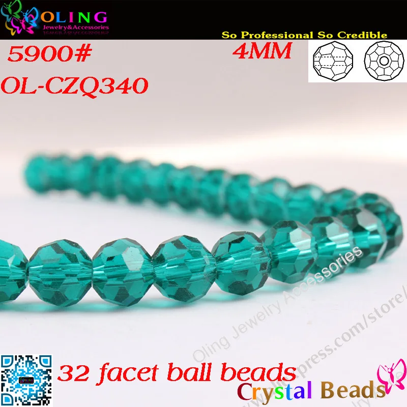 

Bead,200pcs/Lot green Crystal Glass Faceted Football Beads 4mm Crystal Round Beads For DIY Jewelry Findings