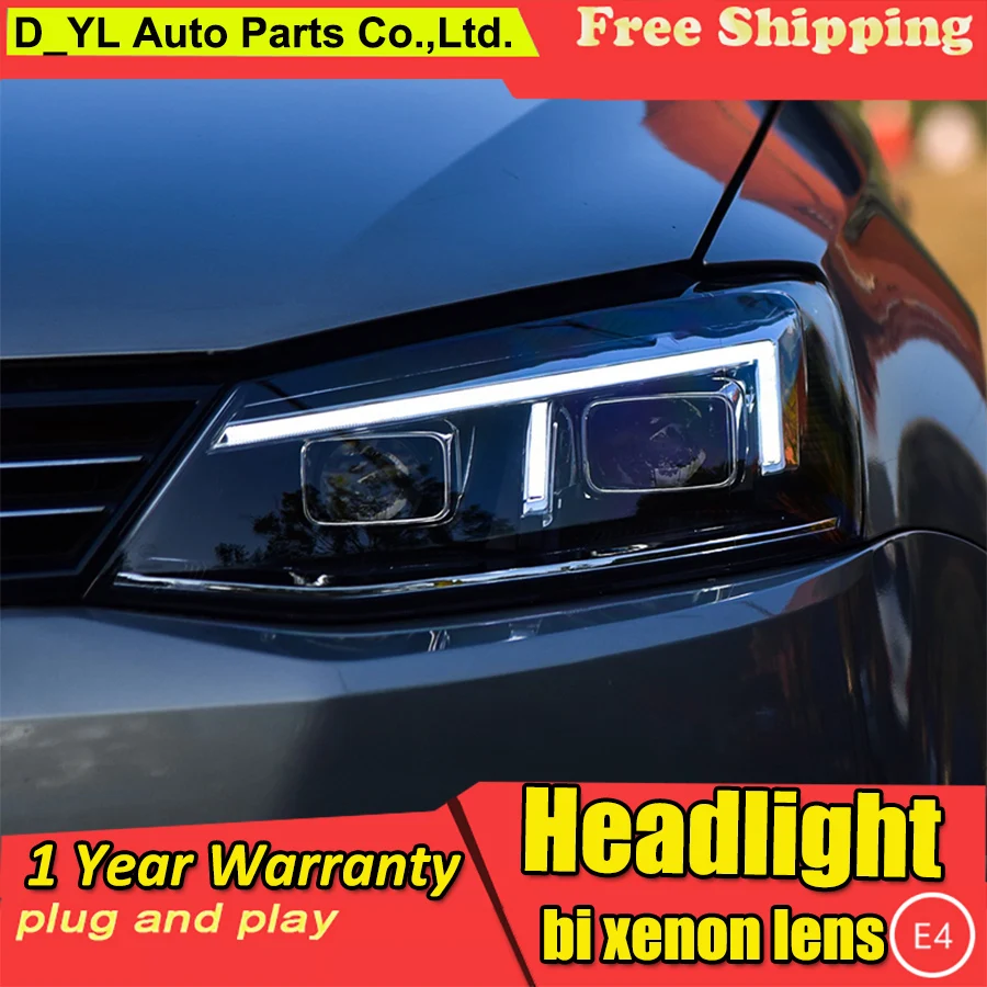 Автомобильный Стайлинг для фары для Volkswagen Jetta 2012- светодиодный налобный фонарь для Jetta светодиодный фонарь дневного света светодиодный DRL биксеноновый HID