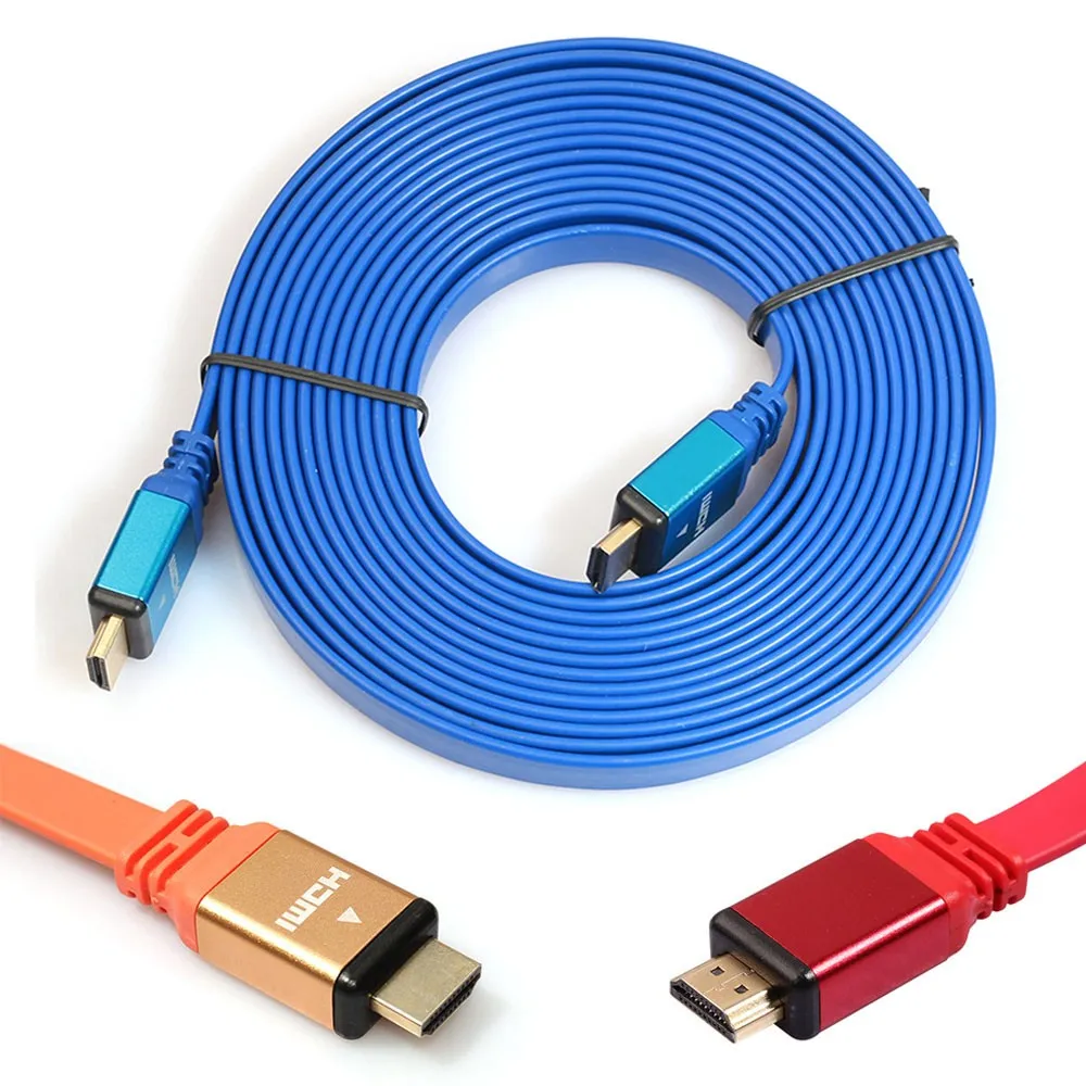 Тонкий Высокоскоростной HDMI кабель позолоченный Соединитель с Ethernet 1080 P цифровой 5