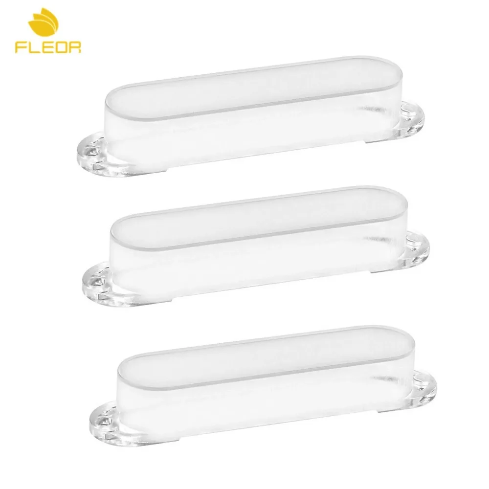 Чехол для гитарного пикапа с одной катушкой Flor 3 шт. без отверстия прозрачный