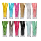 Бесплатная продукция, 25 шт.лот, небесно-голубые розовые бумажные трубочки для питья, праздничные принадлежности, украшение для детского праздника