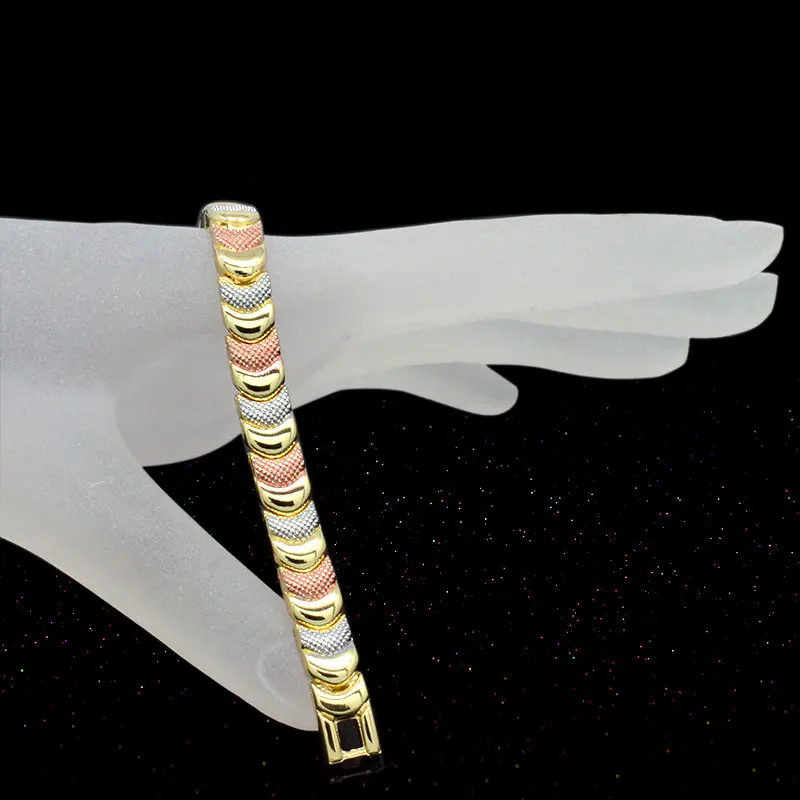 Женский магнитный браслет Vivari двухцветный из сплава гусеницы|Цепочки и браслеты|