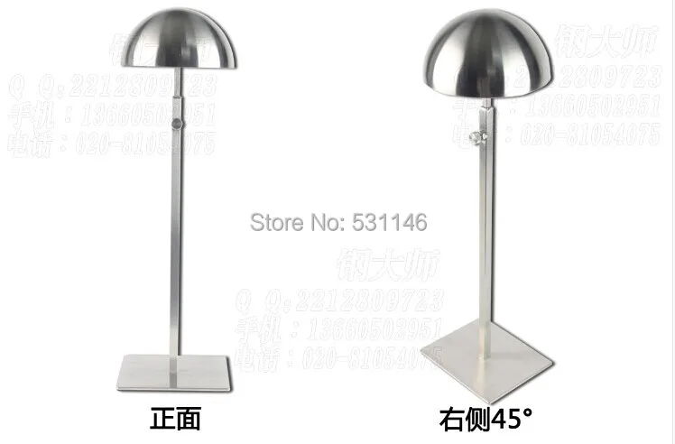 Бесплатная доставка Матовая нержавеющая сталь шляпа &amp парик крышка стенд holer