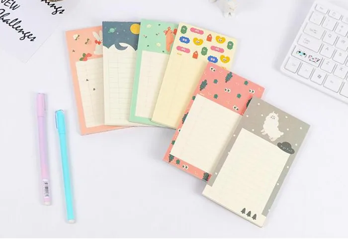 1 шт. Kawaii животных памятка блокнота мини ноутбуков заметки планировщик офисные заметки площадку канцелярские школы материалы(tt-2775