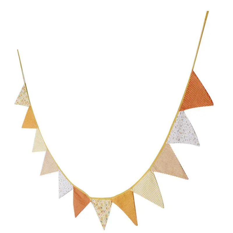 Гирлянда для баннеров из хлопковой ткани 12 шт. баннеры с флагом свадьбы дня