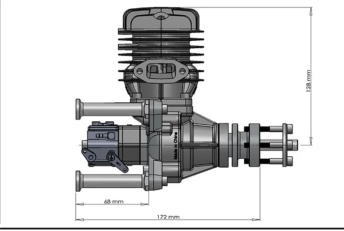 Оригинальный Новый DLE55 55cc DLE одноцилиндровый 2-тактный бензиновый/бензиновый
