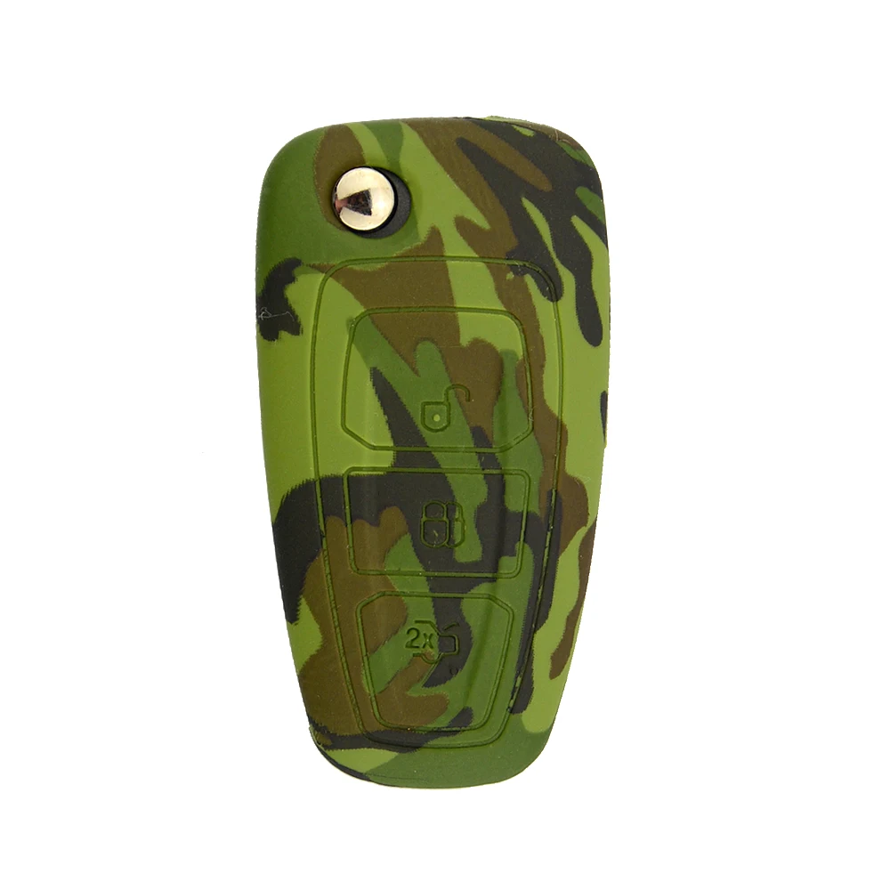 Новый силиконовый чехол для ключей от машины с 3 кнопками Ford Mondeo Focus Fiesta Kuga C Max S MK3