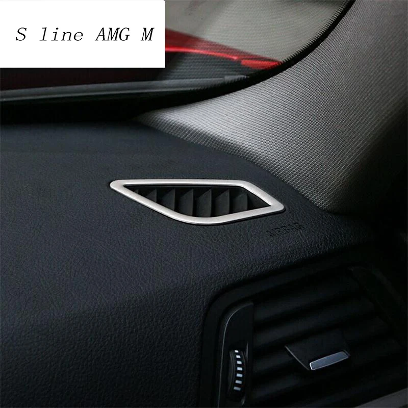 Car Styling  For BMW 3 series F30 F34 Carbon Fiber Car AC Outlet Trim Refit Air Outlet Frame Decoration Stickers Cover auto LHD