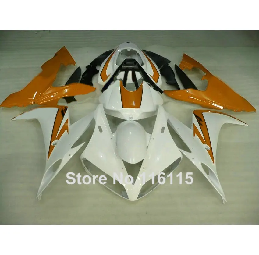 MOTOMARTS Lowest price fairing kit for YAMAHA YZF R1 2004 2005 2006 orange white black fairings set 04 05 06 3217 Full inject | Автомобили