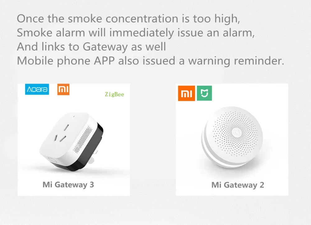 Xiao mi jia Honeywell детектор пожарной сигнализации Aqara Zigbee пульт дистанционного управления звуковая и визуальная сигнализация заметка работа с mi Home APP