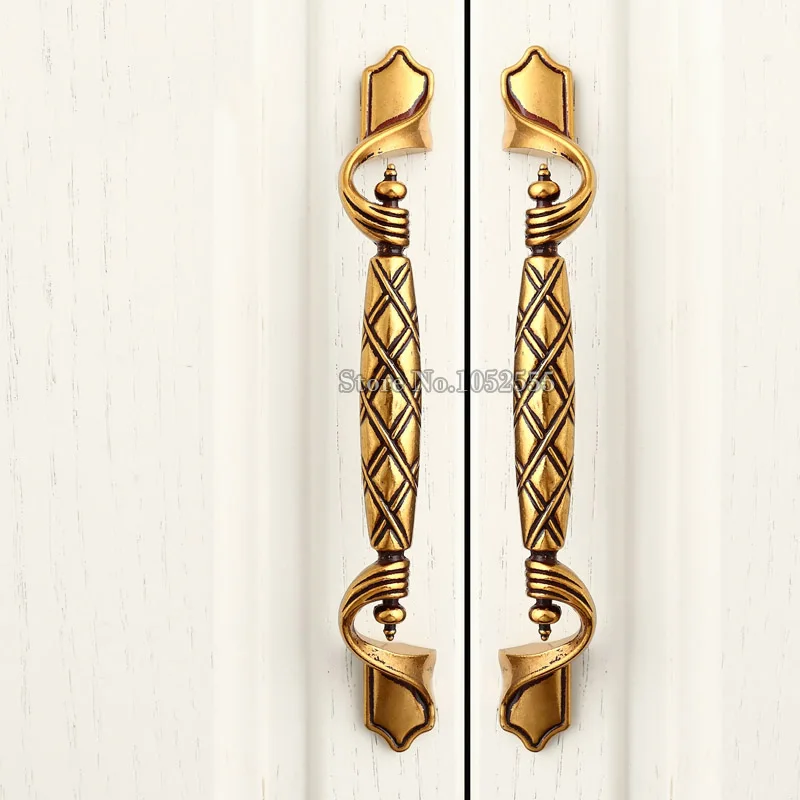 Потрясающие 10 шт. европейские антикварные золотые мебельные ручки шкаф ящик