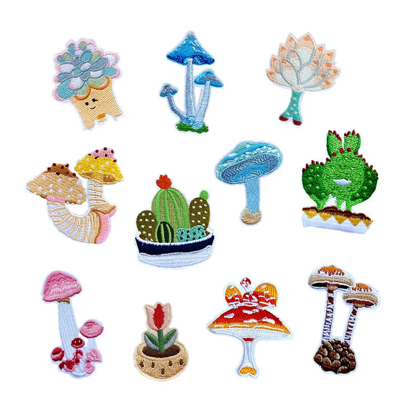 Модные новые наклейки с вышитыми грибами из мультфильма небольшая декоративная