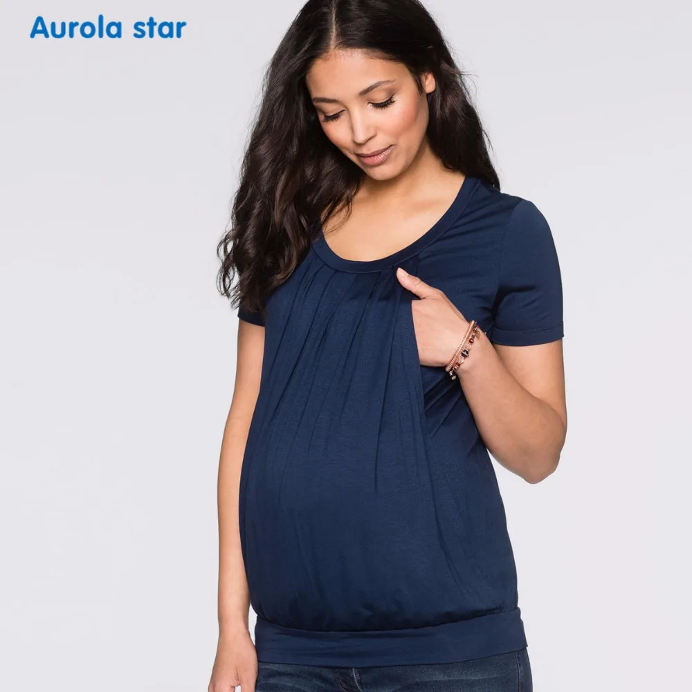 Блузка для беременных кормящих грудью Футболка женщин блузки короткие футболки