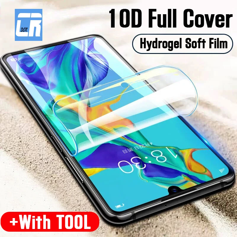 10D мягкая Гидрогелевая Защитная пленка для Huawei P30 Lite P20 Pro Nova 4e Y9 2019 защитная экрана