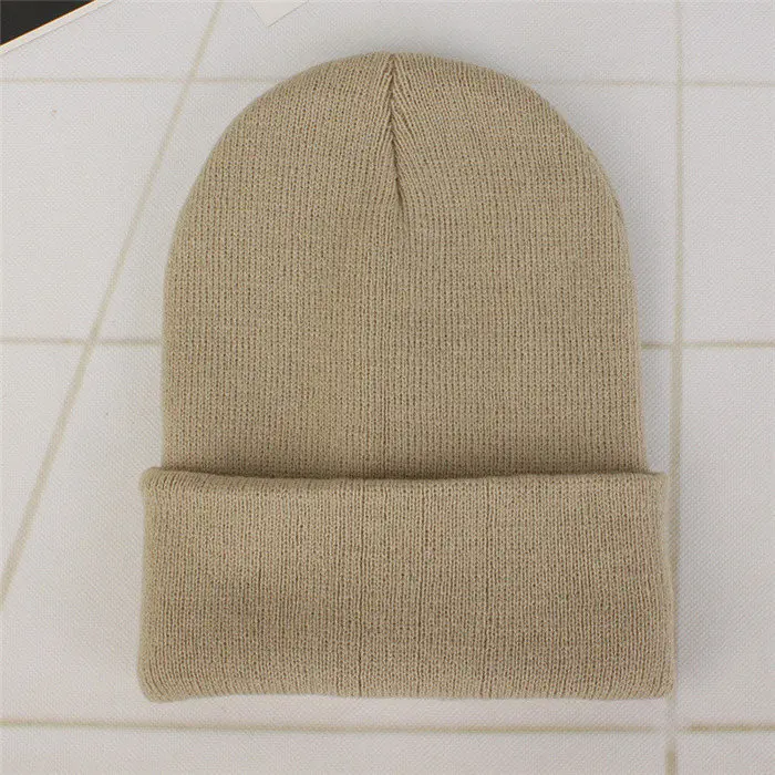 MEGE мужские Skullies зимние шапки бини для женщин Красочные вязаные однотонные милые шапки для девочек осенние женские шапки Femme Hiver Gorro - Цвет: 12