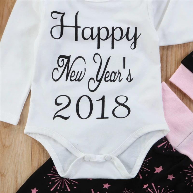 Мой первый новый год 2018 одежда для малышей комбинезон с длинными рукавами и