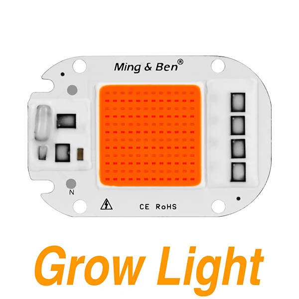 Grow light Светодиодный RGB COB Чип 30 Вт ac220в Smart IC DIY для Светодиодный прожектор светильник декоративный прожектор красный зеленый синий желтый теплый день белый растительный светильник - Испускаемый цвет: Grow light
