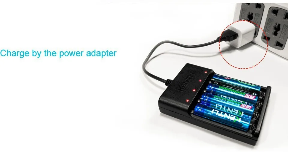 KENTLI 4 слота USB зарядное устройство для KENTLI 1,5 v AA литиевая аккумуляторная батарея