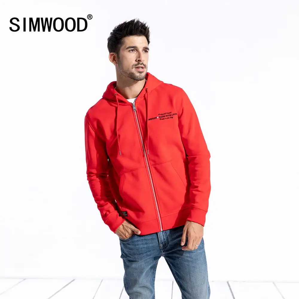 値段 Simwood-メンズフード付きスウェットシャツ,ジッパー付きパーカー,高品質の文字がプリントされたカジュアルな衣服,2021-180510