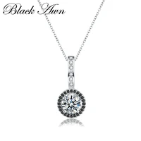 black awn silver color jewelry necklace for women female bijoux necklaces pendants p064