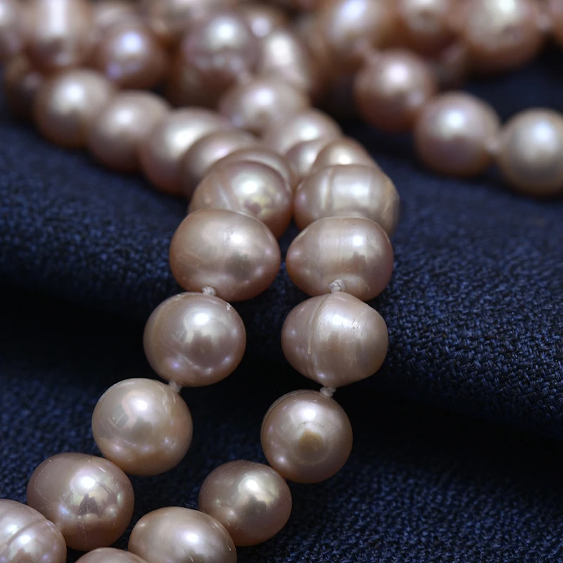 

Hot-selling 7-8mm Simple natural lavender pearl necklace findings 48inch noble character wholesale for you pretty ladies
