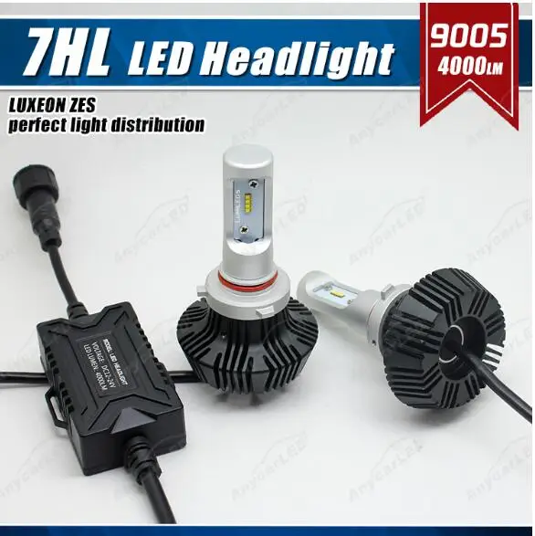 1 компл. 9005 HB3 50 Вт 8000LM G7 светодиодные фары лампы фары комплект lumiled luxeon зэс 16LED SMD чипов без вентилятора 6500 К белый Модернизированный HID