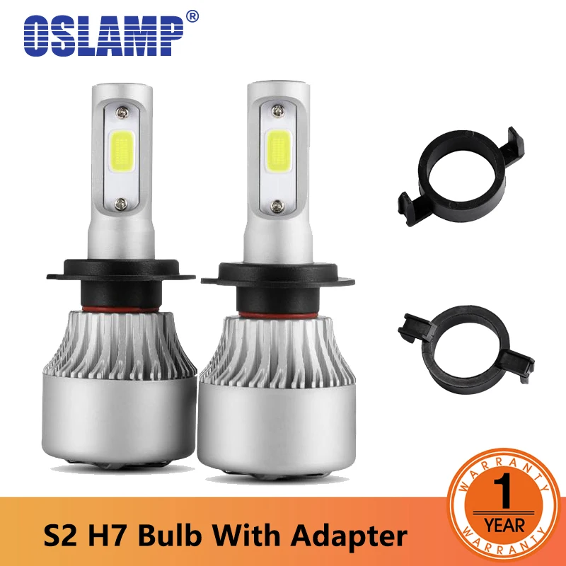 Oslamp H7 светодиодный светильник для автомобиля с адаптером KP 103 COB головы 72 Вт 8000LM s