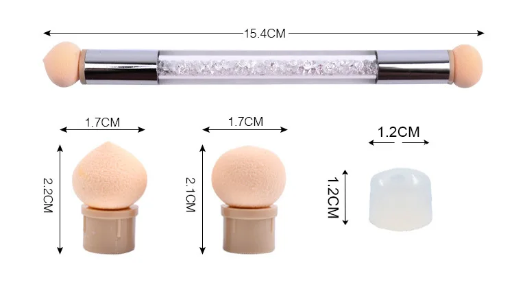 NEW Double Nail Art Brush Dizzy Dye Pen Replaceable Sponge Head Washable Nails Transfer Printing Template Tools | Красота и здоровье