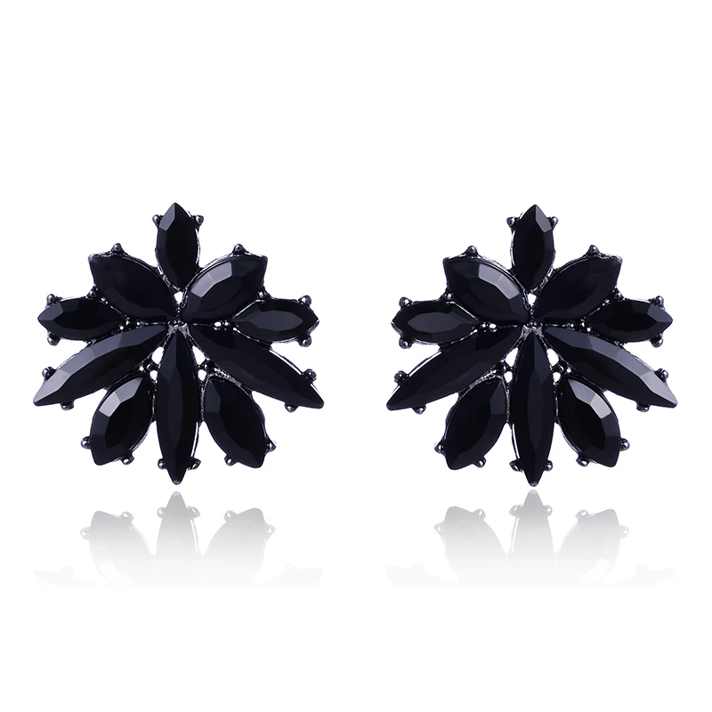 Женские серьги-гвоздики с акриловыми кристаллами в стиле ретро | Украшения и