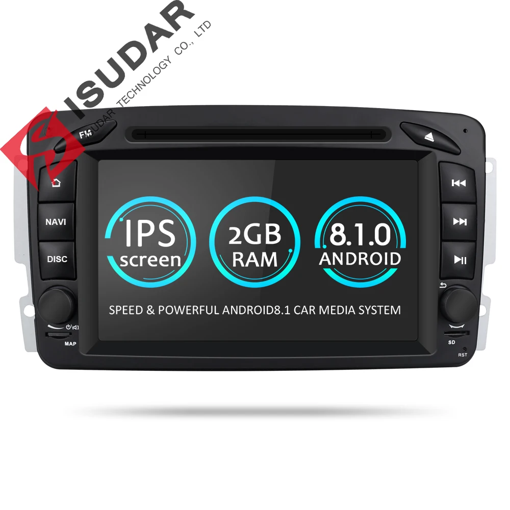 Isudar Универсальная Штатная Автомагнитола Навигация с Сенсорным 7 Дюймовым