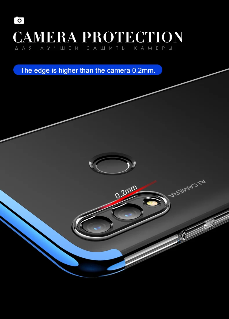 GKK чехол для huawei honor 10 lite, полная защита, 3 в 1, покрытие, прозрачная задняя крышка для huawei P smart, чехол