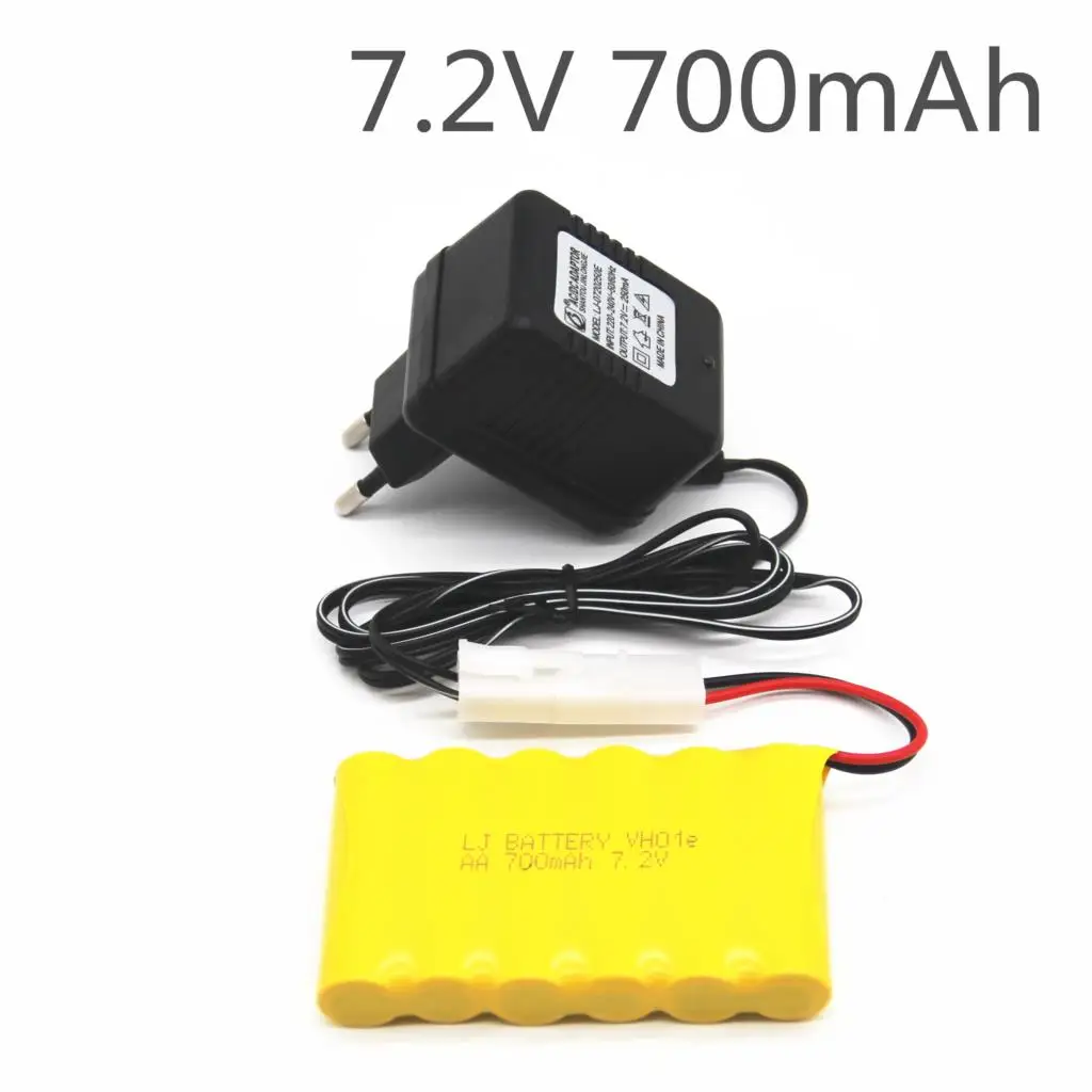 7 2 v 700mah AA NI CD Батарея с Зарядное устройство набор для электрическая игрушечная