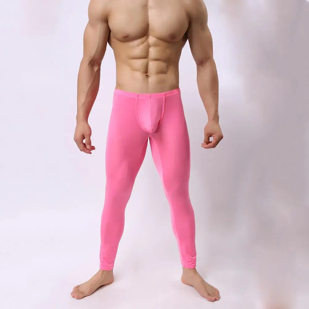 ZACOO мужские Базовые штаны для сна домашняя одежда сексуальные белые подштанники