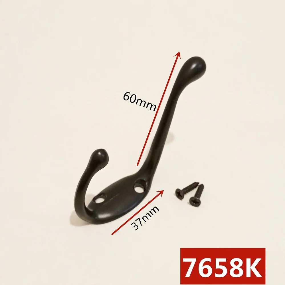 3 шт./лот двойной настенный крючок цинковый сплав пальто одежда полотенце шапка