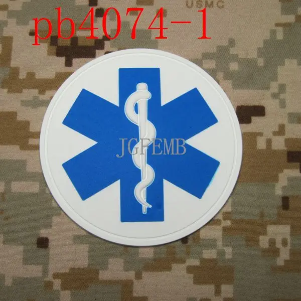 PB4074 Blue DEVGRU медицинский спасательный тактический боевой дух военный Красный Крест 3D ПВХ патч - Цвет: PB4074 Blue