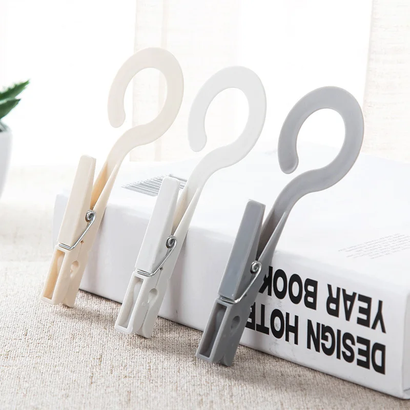 4 шт./лот пластиковые прищепки ветрозащитный крюк зажим домашние носки сумка для