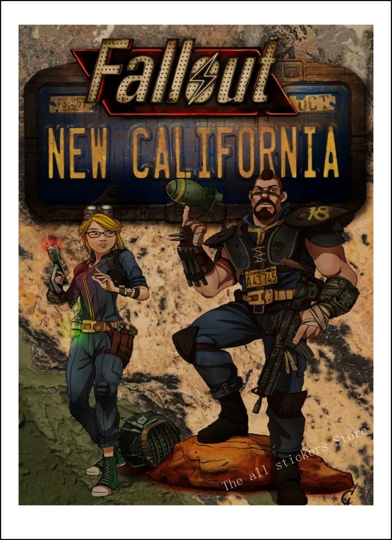 Fallout 3 4 игровой Плакат Украшение для домашнего интерьера крафт-игра плакат рисунок core наклейки на стену/9005
