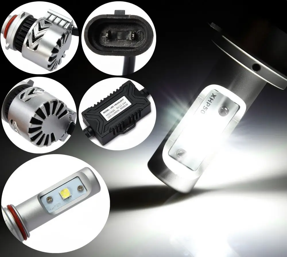 8G 9006 HB4 светодиодный фонарь 72 Вт 12000LM 6500K Комплект преобразования PLUG N PLAY с фарами