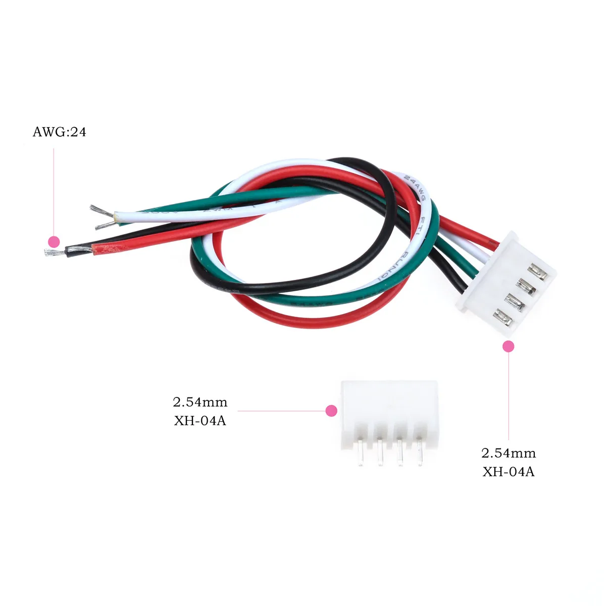10 шт./компл. XH 2 54 мм 4 контактный разъем мини микро 24AWG 1007 провода кабель 150 адаптер