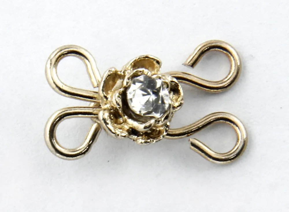 10 шт. ремесло золотой цветок прозрачная фототкань и глаза застежка удлинитель