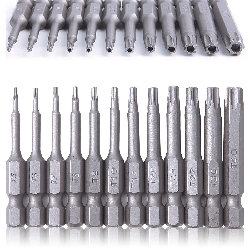 

Useful 12Pc/Set Security Bit Set Tamper Proof Screwdriver Drill Bit Screw Driver Bits Hex Torx Flat Head 1/4" Driver Bits #86747