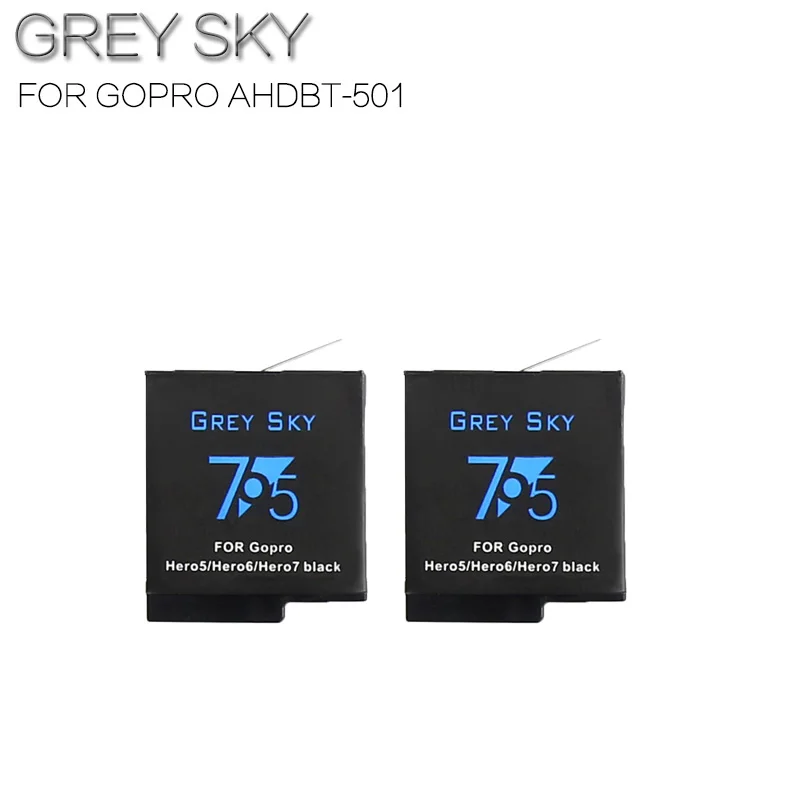 2 battery 2 шт. аккумулятор 1600 мАч для GoPro hero 5 hero 6 hero 7 black Bateria Akku для GoPro hero 5 6 7 hero 5 AHDBT 501 аккумулятор и зарядное устройство - Цвет: 2 battery